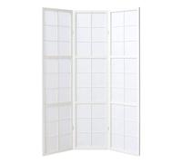 Paravent bois 3 pans blanc