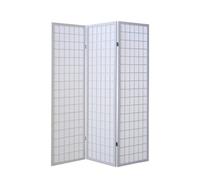Paravent bois 3 pans shoji blanc pliable