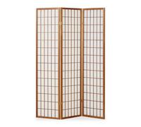 Homestyle4u Paravent bois 3 panneaux - Marron