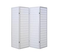 Paravent bois 4 pans shoji blanc
