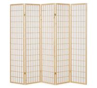 Paravent bois 5 pans Shoji clair pliable