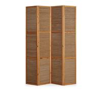 Paravent bois pans bambou marron