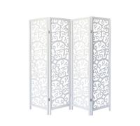 Paravent bois pans - blanc