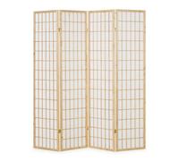 Paravent bois pans shoji clair pliable