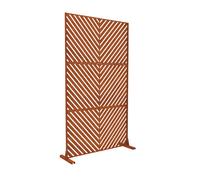 Paravent brise-vue Kekan acier corten 180 x 90 x 40 cm rouille