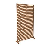 Paravent brise-vue Kekan acier galvanisé 180 x 90 x 40 cm marron