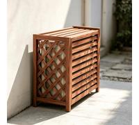 Paravent Climatiseur Exterieur Cache Persienne Meuble Etagere | Paravent persienne exterieur masquant le compresseur avec plateau pour decoration.(100*92)