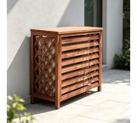 Paravent Climatiseur Exterieur Cache Persienne Meuble Etagere | Paravent persienne exterieur masquant le compresseur avec plateau pour decoration.(100*92)