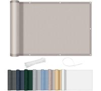 Paravent de balcon Azalia, 75x80 cm. Protection de balcon étanche avec écran de confidentialité. Panneau de balcon opaque avec œillets. Protection contre le vent, protection UV pour balcon, jardin, te