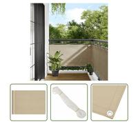 Paravent de balcon The Living Store Beige 75x800 cm 100 % polyester-Oxford