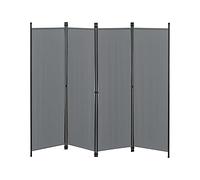 Paravent de Confidentialité à 4 Panneaux Huesca 171 x 200 cm Gris Foncé
