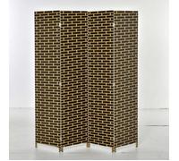 Paravent de confidentialité HOMCOM Fibre de papier 180x180x7.2cm Marron, Jaune