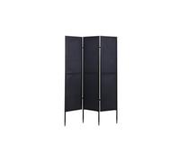 Paravent de jardin HWC-J14, cloison de séparation, métal 200x121cm noir