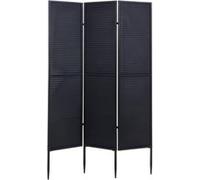 Paravent de jardin MENDLER HWC-J14, cloison de séparation, métal 200x121cm noir Noir G