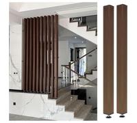 Paravent de séparation de pièce à lattes en bois - Du sol au plafond pour salle de bain, garderie, studio, appartement - 2 pièces, 205 cm/80,7 in/2 m, Slish Wood Partit