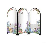 Paravent de séparation de pièce en acrylique de style chinois avec miroir moderne pour surface de 2 mm en acrylique 10 mm Base en PVC compacte 11 cm de hauteur réfléchissante Décoration de table pour