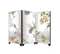 Paravent de séparation de pièce en acrylique de style chinois avec miroir moderne pour surface de 2 mm en acrylique 10 mm Base en PVC compacte 11 cm de hauteur réfléchissante Décoration de table pour