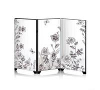 Paravent de table de style chinois pliable en acrylique - Séparateur de pièce oriental, miroir décoratif - Petit panneau de séparation de bureau - Décoration d'intérieur asiatique moderne (C)