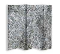 Paravent décoratif en cinq parties, Motif en gris (P-3346) 180x170 cm