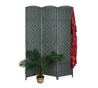 Paravent d'intérieur cloison décorative écran de séparation léger gris pliable