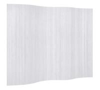 Paravent d'intérieur en bambou - vidaxl - Blanc - 250x165 cm - Épaisseur 3 mm - Bande de bambou 17 mm - 6.35 kg - Opaque