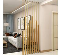 Paravent d'intimité mural, 5 panneaux de séparation de pièce à lattes métalliques, séparateur de pièce, séparateur autonome de 246,4 cm de haut pour la maison, le bureau, la chambre à coucher