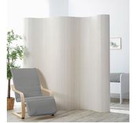 Homestyle4u Paravent en bambou 200 x 250 cm Blanc