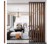 Paravent en Bois à Lattes de 2,44 m de Haut - Cloison de séparation du Sol au Plafond pour Salle de Bain, garderie, Studio, Appartement - Séparateur d'espace à Lattes - Cloison Murale polyva