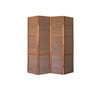 Paravent en bois brun avec bambou Spécial taille 2 m de 4 pans --