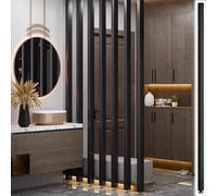 Paravent en Bois Haut - Lattes du Sol au Plafond, cloison réglable de 60 cm à 240 cm pour Salle de Bain, garderie, Studio, Appartement - Solution de séparation d'intimité à Lattes (Couleur :