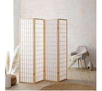 Paravent bois pans shoji clair pliable