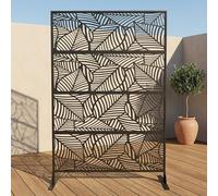 Paravent en métal, 180 x 117 cm. Diviseur de pièce avec support, autoportant. Panneaux de terrasse résistants aux intempéries, pour intérieur et extérieur, décoration, patio, jardin, terrasse et balco