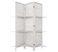 Paravent Étagère 3 Niveaux "Dol" 120x170cm Blanc