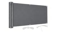 Paravent Extérieur - 0.9x3m Gris foncé - Brise-Vue Canisse pour Balcon Couverture Confidentialité Écran Vent Protection UV Opaque Résistant aux Intempéries, avec Attaches câble et Cordons 90x300cm