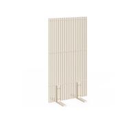 Paravent extérieur ajouré claustra décoratif 80 x 150 cm persiennes verticales métal beige
