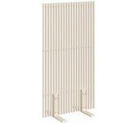 IDMarket - Paravent extérieur ajouré Claustra décoratif 80 x 150 cm persiennes Verticales métal Beige