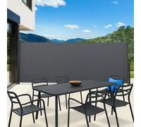 Paravent Extérieur Rétractable 160 X 400 cm Gris Anthracite Store Latéral