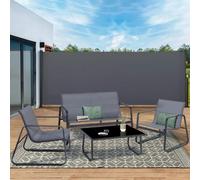Paravent Extérieur Rétractable 160 X 500 Cm Gris Anthracite Store Latéral