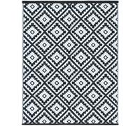 Paravent extérieur rétractable 180 x 400 cm motif pierre store latéral Noir G