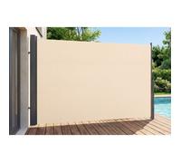 Paravent extérieur rétractable beige - CASANOOV - Pilat - 500 x 180 cm - Toile polyester 180 g/m² imperméable