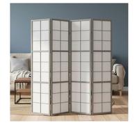 Paravent gris shoji 4 panneaux