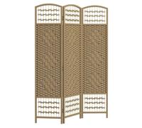 HOMCOM Paravent en Bois 120 x 170 cm Pliable 3 Panneaux Intérieur Naturel