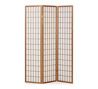 Homestyle4u Paravent bois 3 panneaux - Marron