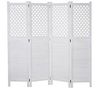 Paravent HWC-A84 Ornaments 170 x 161 cm Blanc