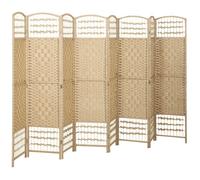 Paravent intérieur - HOMCOM - bois séparateur de pièce cloison pliable 8 panneaux - bois - 320 x 170 cm - bois naturel