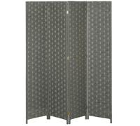 HOMCOM Paravent intérieur en Bois 4 Panneaux séparateur de pièce cloison, dim. 159,5L x 169,5H x 1,6P cm