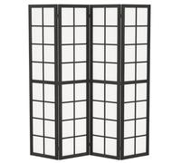 Paravent interieur - HOMCOM - pliable 4 panneaux - 160 x 170 cm - pour salon chambre à coucher maison - noir