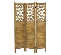 Paravent intérieur pliable ML-Design Tokio H170 cm naturel en bois 3 panneaux séparation de pièce