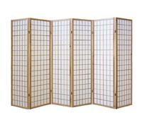 Paravent japonais bois naturel 6 parties