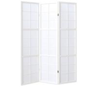 Paravent japonais Shoji en bois blanc de 3 pans